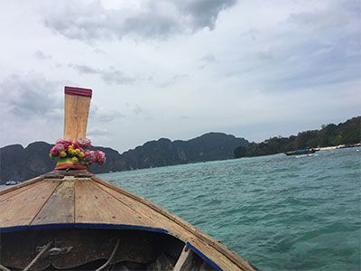 On a long tail boat