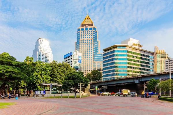 Silom Area In Bangkok